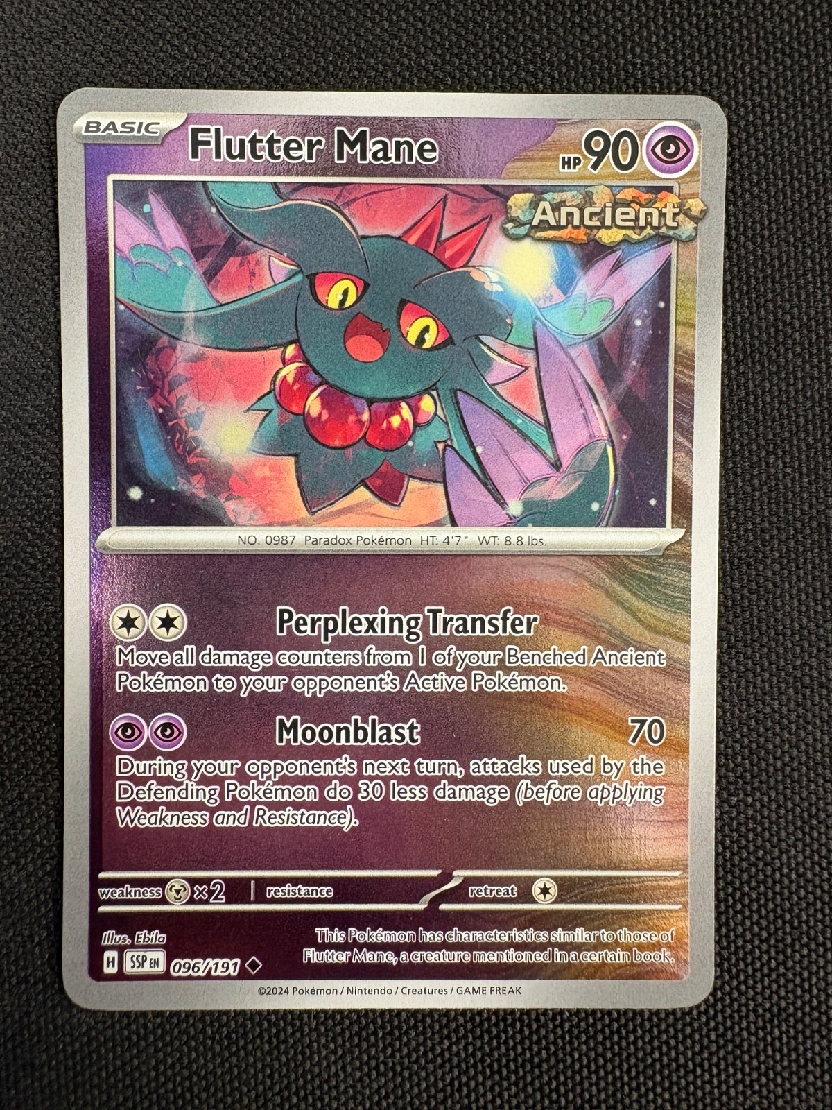 Flutter Mane 096/191 Uncommon Surging Sparks Pokemon Reverse Holo Near Mint