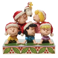 Jim Shore Peanuts Gang Christmas Figurine 6008953 Stacked with Friendship New
