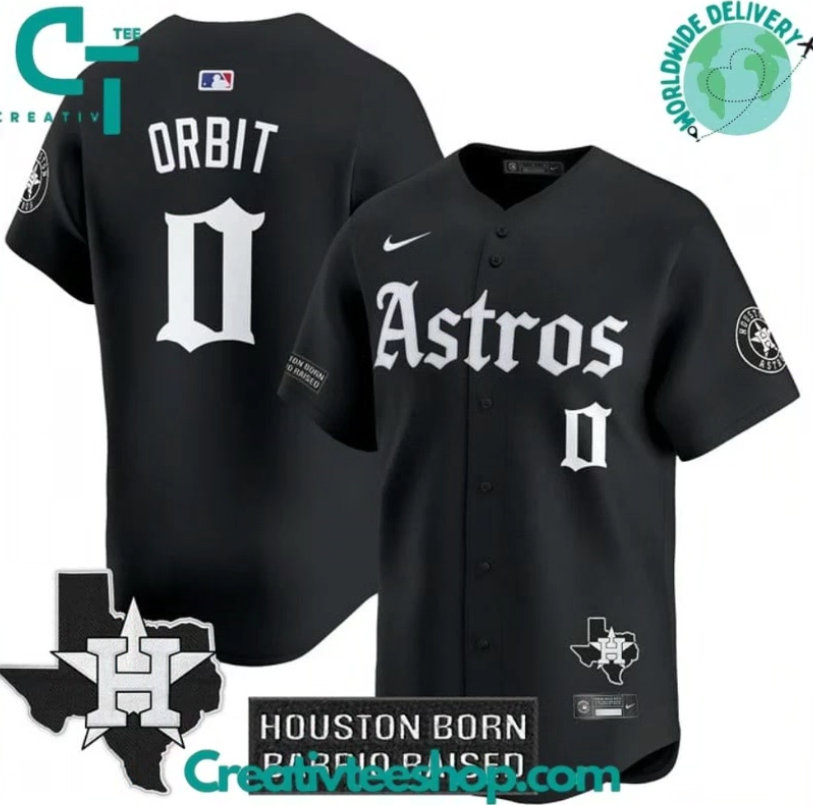 Houston Astro Gothic Edition Houston Born Barrio Raised Baseball