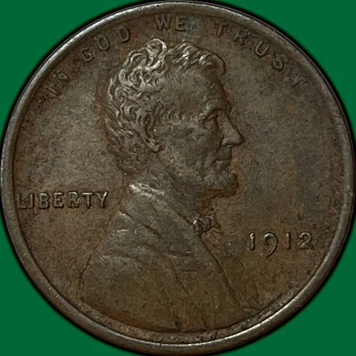 1912 Lincoln Wheat Cent Extremely Fine XF Coin #34046