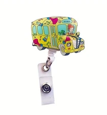 The Magic School Bus Ms. Frizzle Retractable ID Badge Reel NEW 90s Education
