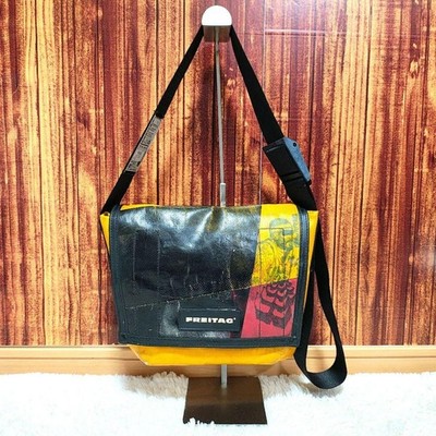 FREITAG F11 LASSIE Messenger Shoulder Bag Yellow Black Red Unique Design Japan