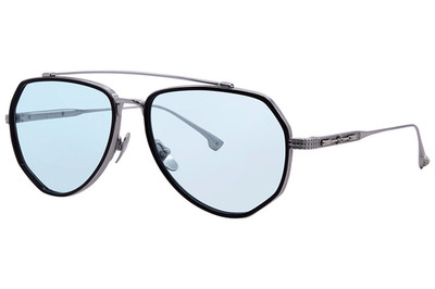 Philippe-V N12.1 03111101V Sunglasses Silver/Photochromic Jelly Green Pilot 59mm