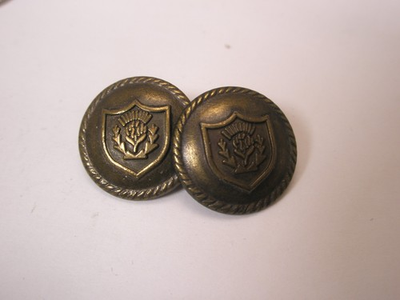 #ad Shields Coat of Arms SINGLE Vintage Cuff Link replacement lost broken aa110 $27.49