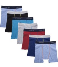 Hanes Boys Boxer Briefs 6-Pack Comfort Flex Tagless Underwear Size M   No Tags