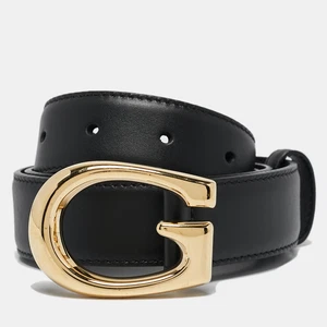 Ceinture Gucci cuir noir boucle G 85 cm