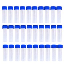 50PCS 5ml Plastic Graduated Vial Tube with Screw Caps,Small Test Sample Bottl...