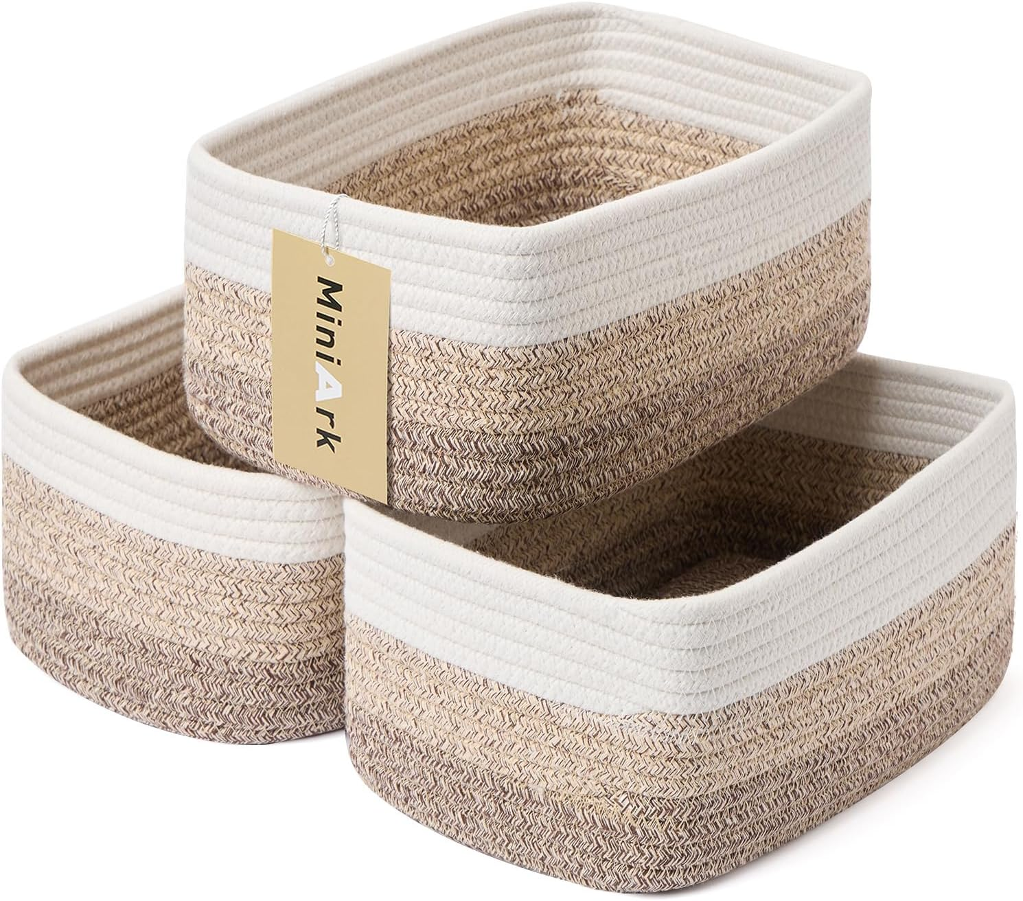 Small Storage Baskets for Organizing | Closet Organizer Bins | Shelf Toy Basket