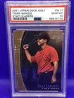 TIGER WOODS 2001 UPPER DECK GOLF STAT LEADERS ROOKIE #SL17 RC PSA 10