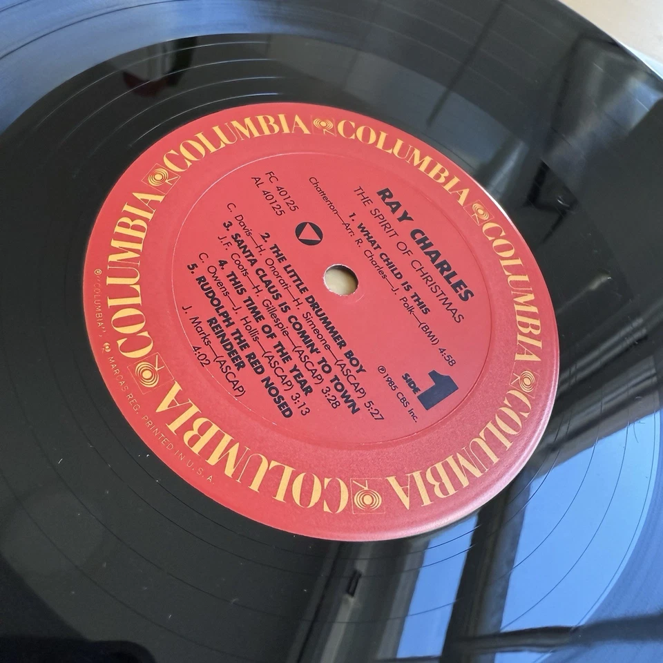 RAY CHARLES The Spirit Of Christmas 1985 1st US Press LP SHRINK! +Hype Excellent Foto 3 de 4