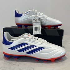 Adidas NEW Copa Pure 2 Club FG J Soccer Cleats White Blue Solar Red Sz 6 Junior