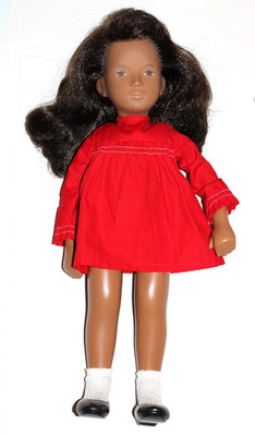 ORIGINAL VINTAGE SASHA MORGANTHALER DOLL 104 BRUNETTE RED DRESS 16 INCHES