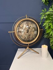 Industrial Cog Table Floor Clock with Moving Gears | Mechanical Steampunk