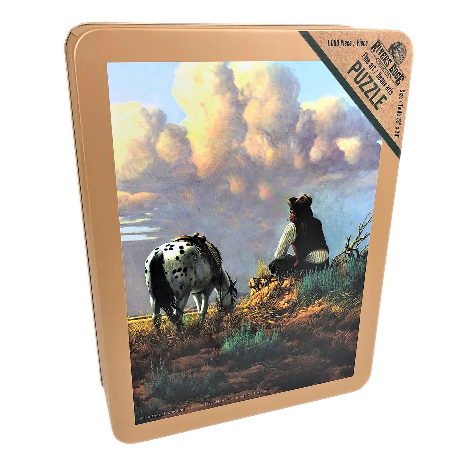 River's Edge Products Jigsaw Puzzle, 1000 Piece Puzzle in Tin, 28 x 20 Inches,