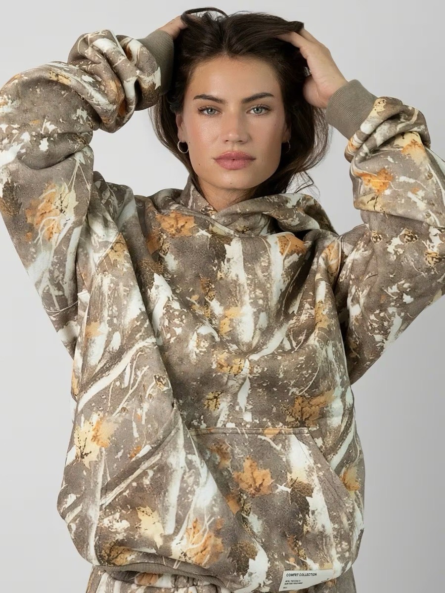 Comfrt Unisex Camo Hoodie In Adirondack Size XL New
