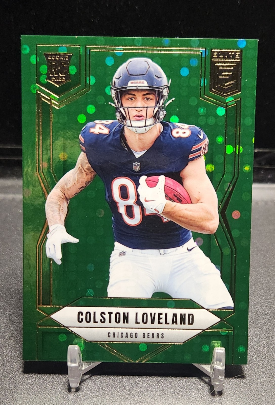 2025 Donruss Elite Colston Loveland Green Disco Rookie #109