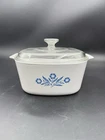 Corning Ware Blue Cornflower Casserole  2.5 qt With Pyrex Lid Vintage