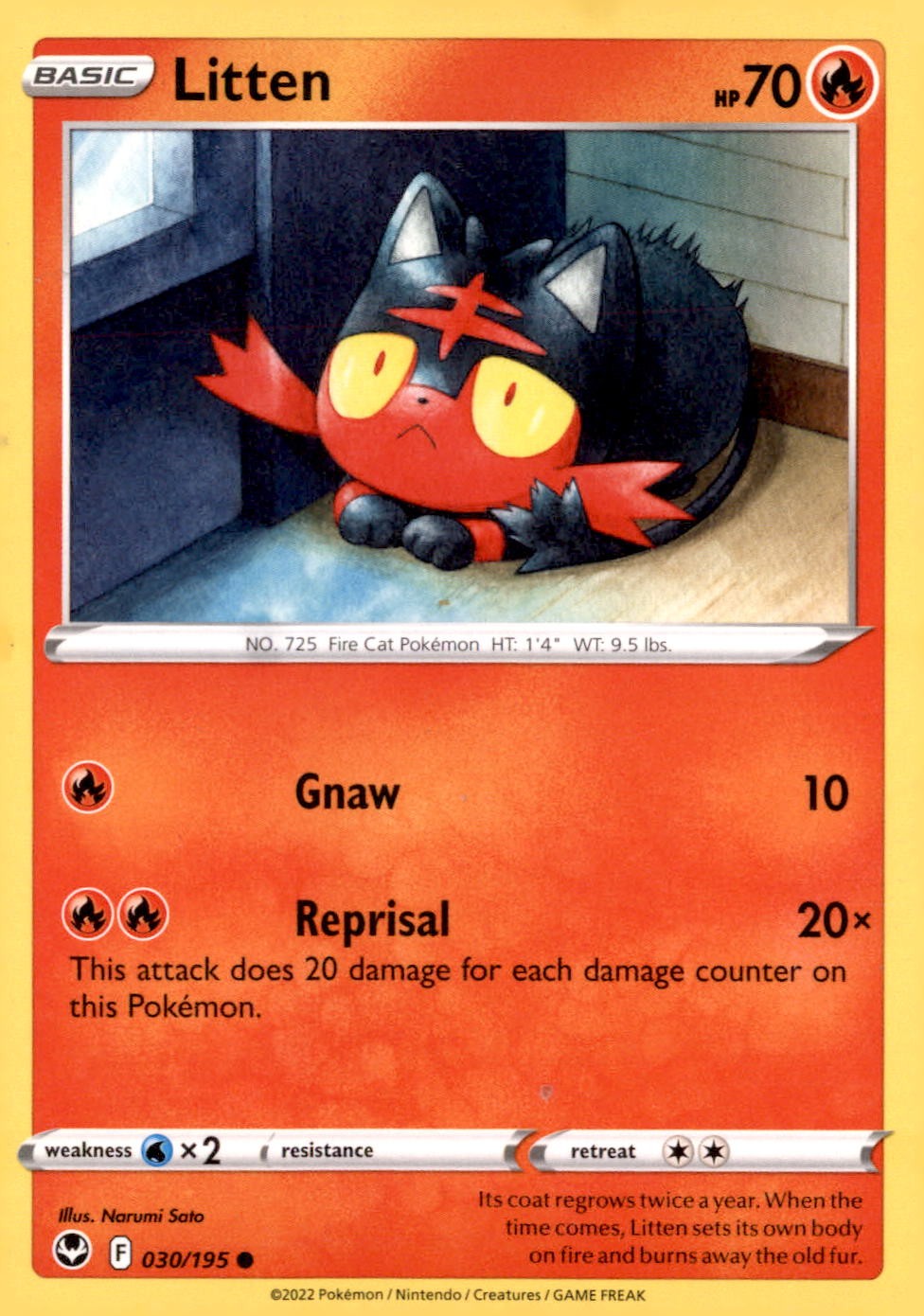 SWSH12: Silver Tempest #030/195 Litten