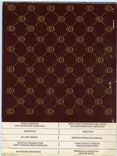 Omni International Hotel Room Service Menu & Directory Atlanta Norfolk Miami