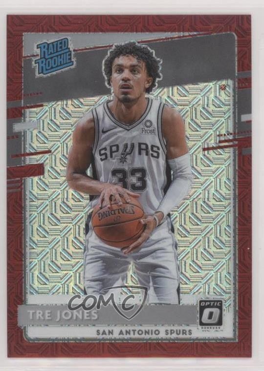 2020 Panini Donruss Optic Rated Choice Red Prizm 68/88 Tre Jones Rookie RC 0ei3