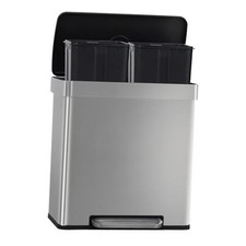 allon / 60 L Garbage Can Kitchen Trash Can with Lid for 16 G Stainless Steel