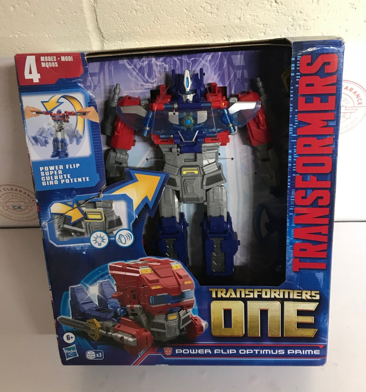 Transformers One Movie Power Flip Optimus Prime (Orion Pax) BOX WEAR/TEAR