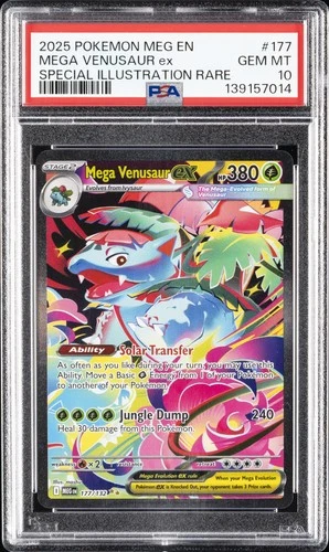 2025 POKEMON MEGA EVOLUTION SPECIAL ILLUSTRATION RARE MEGA VENUSAUR EX PSA 10