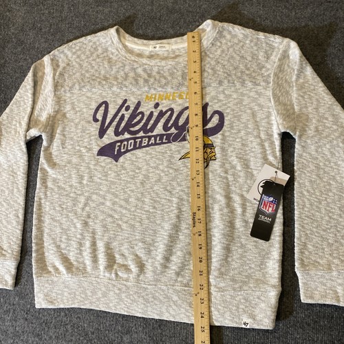Minnesota Vikings NFL Long Sleeve Sweatshirt Womens Large NEW NWT 47 Brand - Picture 3 of 15