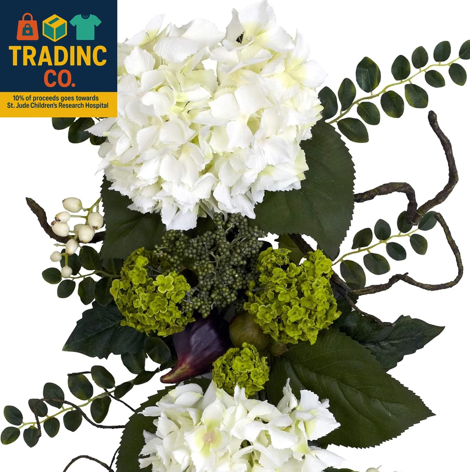 28 pol. Lágrima de hortênsia, branca - Imagem 2 de 4