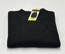 Well Worn Women's Soft Stretch Nep Yarn Sweater, Black, Size S