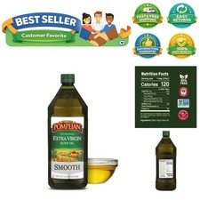 Smooth Extra Virgin Olive Oil 48 Fl Oz - First Cold Pressed, Gluten Free Luxury