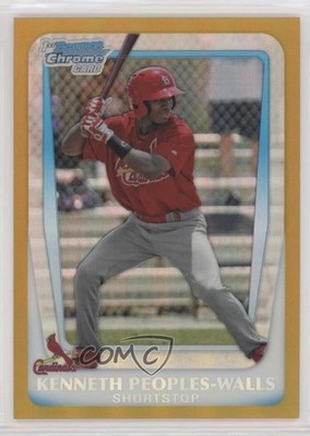 2011 Bowman Draft Chrome Prospects Gold Refractor 30/50 Kenny Peoples-Walls 4n0