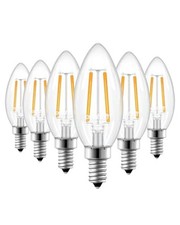 E12 LED Candelabra Bulb, 5W Equivalent 60W 2700K 500LM Warm Light, Clear 2700k