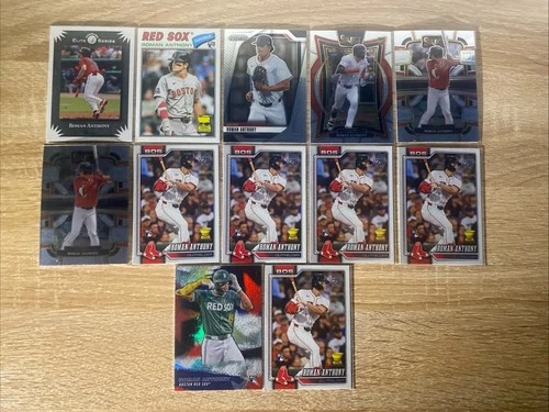 Lot of (12) Roman Anthony Rookie Cards- Topps, Select, Heritage, Donruss