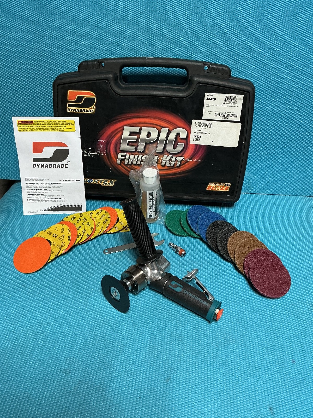 Dynabrade 48420, 3" Dia. Epic Finish Kit. 15000 RPM.