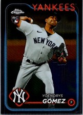 Yoendrys Gómez Rookie Card RC 2024 Topps Chrome #160 New York Yankees. rookie card picture