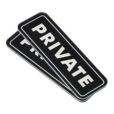 Private Door Sign Pack Acrylic 6"x" Self Adhesive Privacy Sticker Easy 2