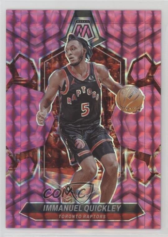 2023-24 Panini Mosaic Pink Mosaic Prizm 125/149 Immanuel Quickley #114 k0r