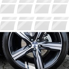 8 Pcs Wheel Rim Decal Stripes Car Decals for 18-21 Inch Wheels Reflective White