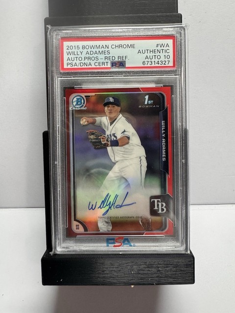 2015 Bowman Chrome 1st Willy Adames PSA Auto 10 Red /5