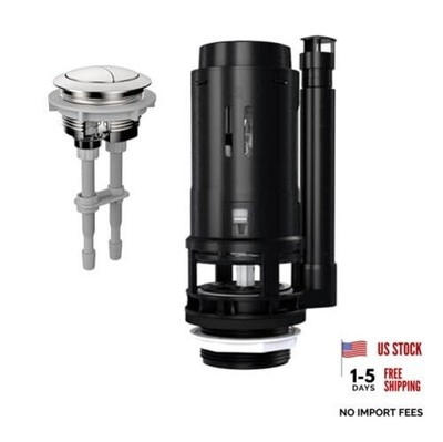 3-Inch Dual Flush Valve with Top Push Button Toilet Repair - 3-Inch Drain Outlet