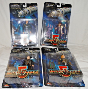 1997 Babylon 5 Action Figures Lot of 4  G’Kar, Londo, Delann, Sheridan, NIP