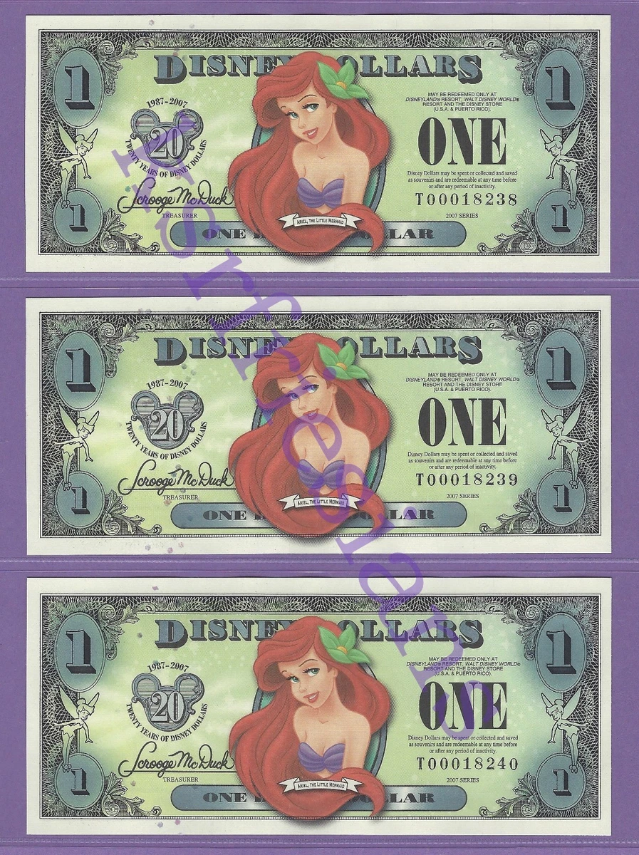 Ariel Disney Dollars (1968-Now) for sale | eBay