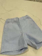 Janie and Jack Light Blue Shorts Boys, Size 2T 100 Cotton