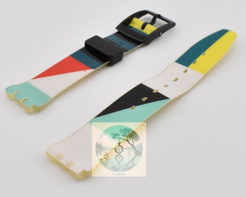Orologio Cinturino Compatibile con Swatch Vari Colori Plastica 17mm Orologeria - Foto 16 di 43