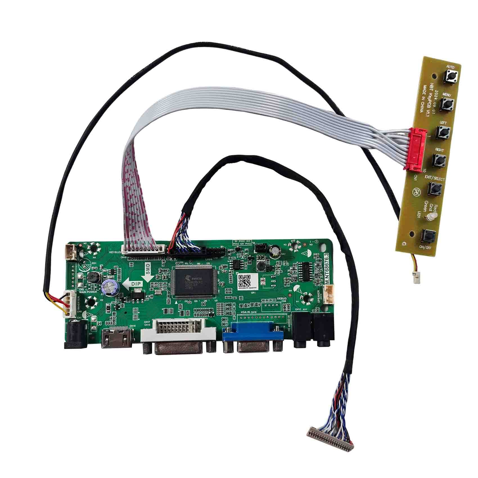 HD VGA DVI LVDs Control Board for 12.1"" G121SN01 V4 800X600 20pins LCD Screen