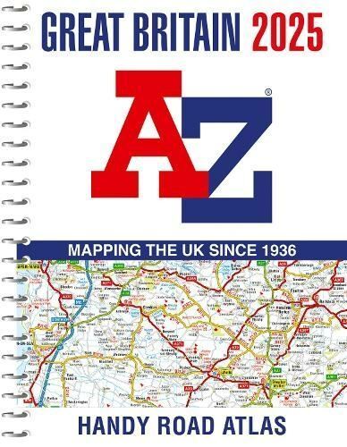 Great Britain A-Z Handy Road Atlas 2025 (A5 Spiral) by A-Z Maps Spiral bound - Picture 1 of 1