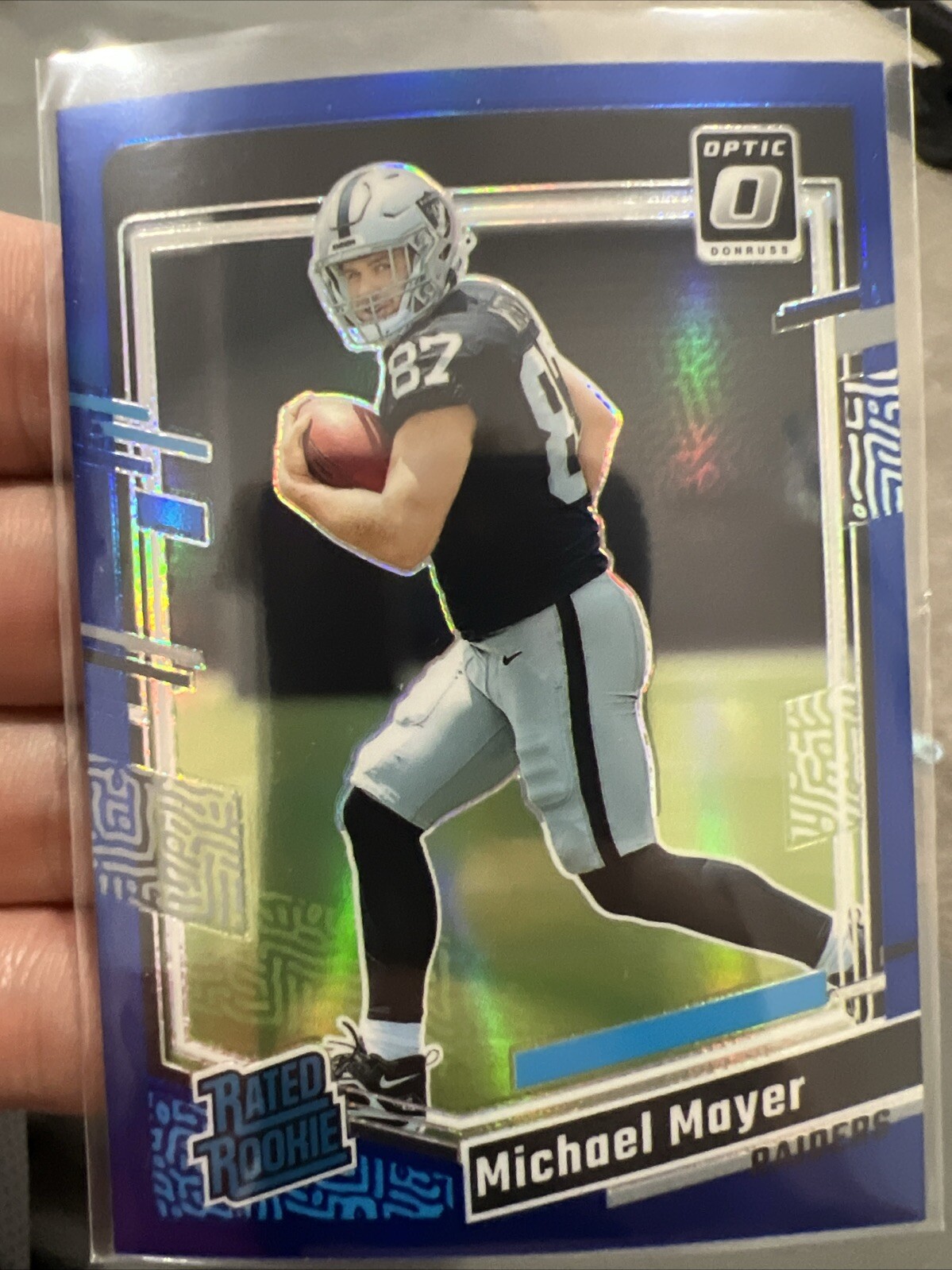 2023 Donruss Optic Michael Mayer #260 RC Rated Rookie Blue SP /199 Raiders🔥🏈💎