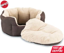 Ethical Pet Sleep Zone Small Pet Dog Bed Cats Reversible Cushion Chocolate 18"*