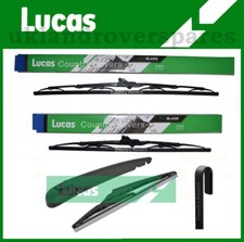 FIAT STILO HATCHBACK WIPER BLADES FRONT & REAR LUCAS QUALITY BRAND 2001 to 2007